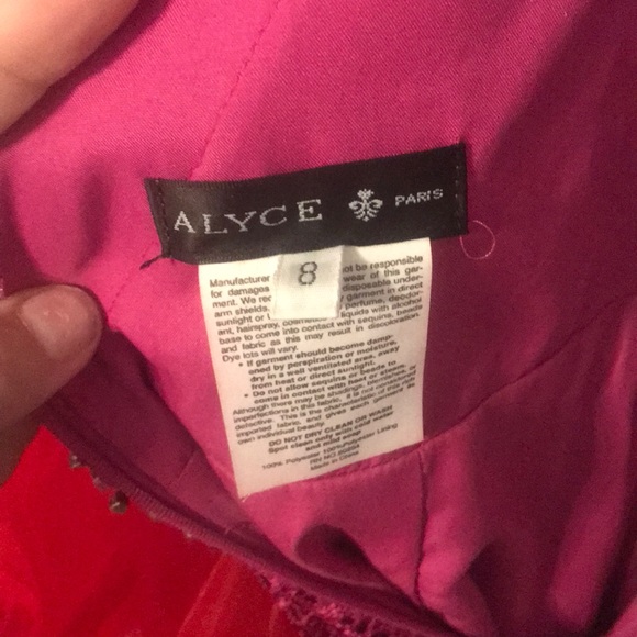 Alyce lace dress fuchsia - Picture 3 of 4